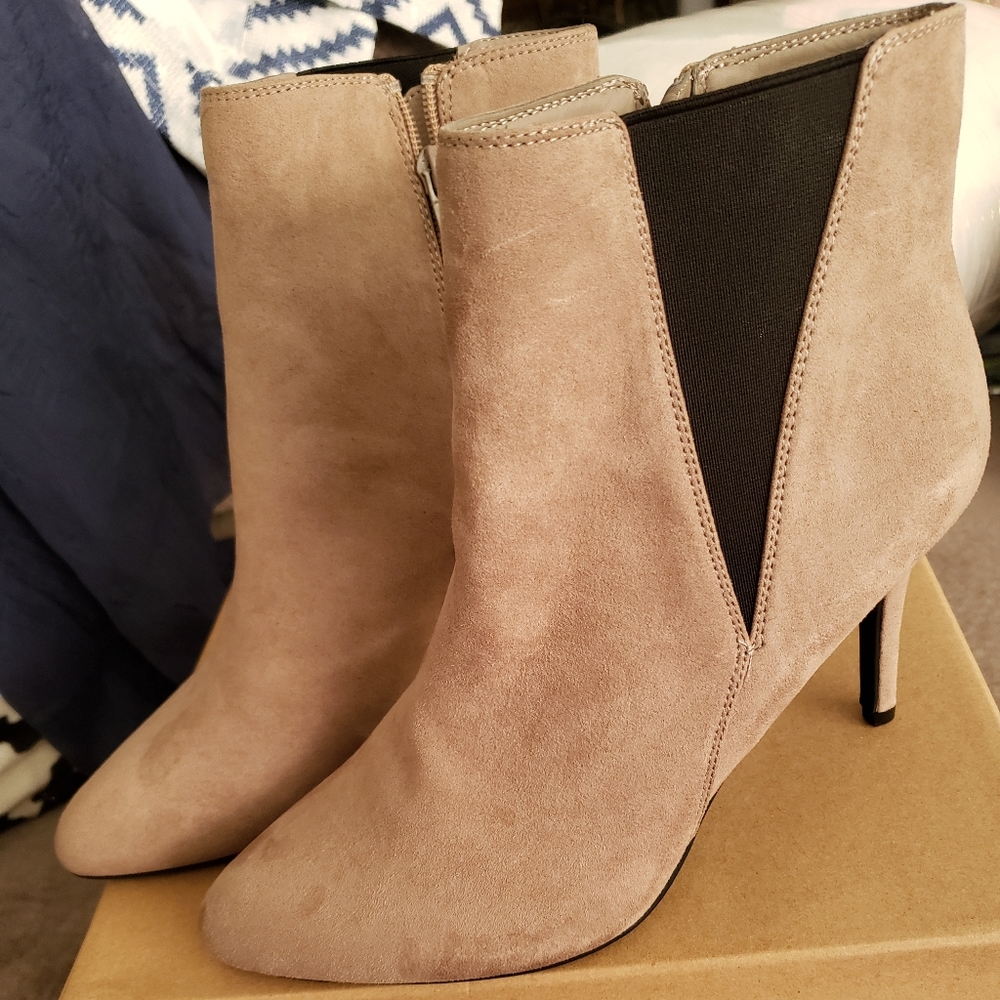 Tan booties